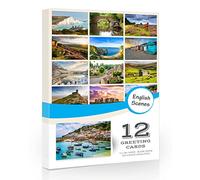 12 x English Landscapes Folding Greeting Cards with Envelopes. English Natural Attractions. Designed and Printed in the UK. Blank Inside for All Occasions