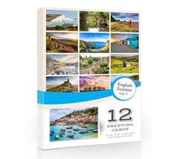 12 x English Landscapes Vol.1 Folding Greeting Cards with Envelopes. English Natural Attractions. Designed and Printed in the UK. Blank Inside for All Occasions