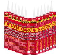 12 x Everbuild AC50 Acoustic Sealant and Adhesive - C4 380ml