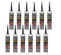 12 X Everbuild Roof & Gutter Sealant Black 310ml EVBROOFBL
