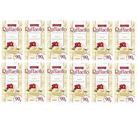 12 x Ferrero Raffaello Crema di Mandorle e Cocco Filled White Chocolate with Almond Cream and Coconut 90 g Bar