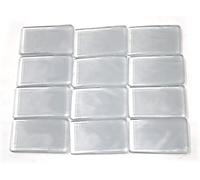 12 x fiXte Furniture Wedges Stackable Soft Rubber Window Door Table Stop Clear