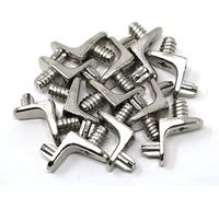 12 x fiXte Wooden Shelf Support Lug Pins Studs with Threads Kitchen DIY 5mm