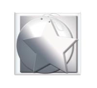 The Home Fusion Company 12 x Foil Christmas Xmas Present Shaped Gift Tags in Red Silver or Gold, Silver