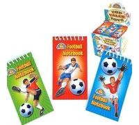 12 x Football Spiral Notebooks ~ Ideal Party loot bag fillers toys