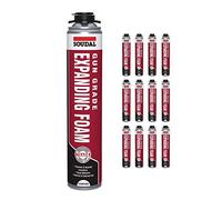 12 x Gap Filler Expanding Foam Soudal Gun Grade 750ml PU Polyurethane Foam Can