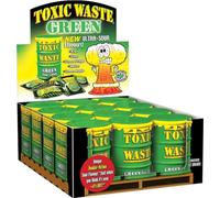 12 x Green Toxic Waste Drum Candy Sweets - Ultra Sour Flavours (Kiwi, Lime, Pear, Melon, Apple)