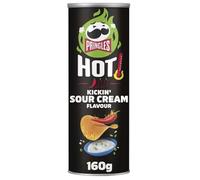 12 x Hot Kickin' Sour Cream Flavour Crisps 160g "Deliciousness that brings a smile" Gift Hamper Treat For All Occasions