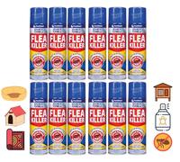 12 x Household Flea Spray for Home - 200ml, Instant Flea & Tick Spray, Fast-Acting Flea Treatment for Carpets, Soft Furnishings, Dog Beds Kennels & Hutches, Professional Strength Pet Bedding Protector