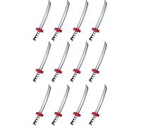 12 x Inflatable Ninja Swords for Kids - 74cm Samurai Sword Set - Inflatable Swords Multipack for Party Bags - Roleplay Fancy Dress Accessories - Photo Booth Games Decorations - Katana Bulk Pack
