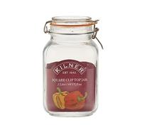 12 x Kilner Clip Top Glass Storage Jar - Square 2 Litre