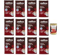 12 x LAVAZZA DEK Intenso Decaffeinated Ground Coffee 250g Italian Espresso