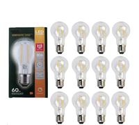 12 X LED 8W Light Bulb LAMP Filament Style ES GLS Warm White DIMMABLE 2700K