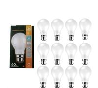 12 X LED GLS 8W BC Light Bulb LAMP Bayonet Cap Warm White DIMMABLE B22 2700K