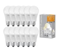 12 X Ledvance Smart +A60 Bulbs 9,5W=75W E27 Matte 1055lm Warm White Dimmer Wifi