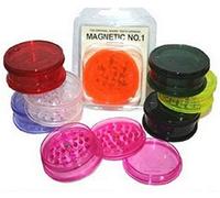 12 x Magnetic No 1 Grinder 40mm 3 Part Plastic Herb Shark Teeth Tobacco MINI