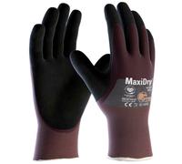 12 x MaxiDry 56-425 3/4 Coated Nitrile Foam Palm Waterproof Dexterity Work Glove