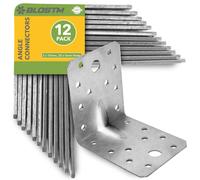12 x Metal Galvanised Angle Brackets Heavy Duty Steel L Shape Braces 70x70x55mm
