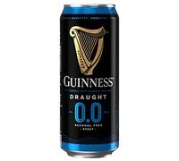 12 x New Bigger pint Can Guinness 0.0 538ml alcohol free beer/Draught stout - 12 pack of 558ml cans