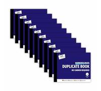 12 x NO Carbon Required - 1-80 Numbered Page Half Size Duplicate Book/Receipt Book (12 X Half Size Duplicate Book)