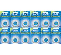12 x Oral-B Essential Dental Floss Original Waxed Mint Healthy Gums Sealed Box