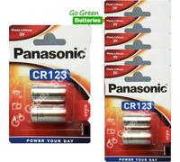 12 x Panasonic CR123A 3V Lithium Photo Battery 123 CR123 DL123 CR17345 Camera