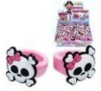 12 X Pink Pirate Rubber Rings by Playwrite
