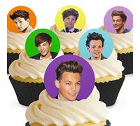 12 x PRE-CUT Louis Tomlinson Edible Cake Toppers