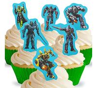 12 x PRE-CUT Transformers Stand Up Edible Cake Toppers