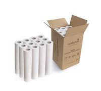12 x Premium White Couch Rolls - 2 Ply 20 Inch Wide x 40 metres long - Individually Wrapped - Disposable Hygiene Paper Roll with easy tear perforations - 1 Case of 12 Rolls | CarebyMail Healthcare