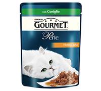 12 x PURINA GOURMET THE PEARLS FOOD FOR CATS RABBIT 85g Crispy Threads