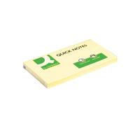 12 x Q-Connect Quick Notes Sticky Memo Pads 76 x 127mm Yellow 100 Sheets