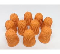 12 x Quality Thimblette Rubber for Note-counting Page-turning Size 3 Extra Large Orange