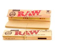 12 x RAW Connoisseur King size Slim Skin Rolling Papers with Roach Tips