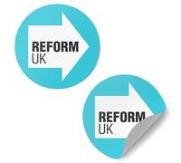 12 X Reform UK Vinyl Round 5cm Stickers