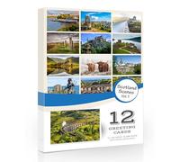 12 x Scottish Scenes Vol.1 Folding Greeting Cards with Envelopes. Natural Scotland Landscape Greeting Cards. Designed and Printed in the UK. Blank Inside for All Occasions