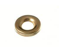 12 x Screw Cup Surface Finishing WASHERS NO. 10 Brass Plated Steel