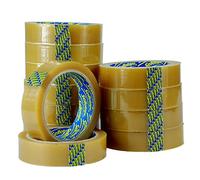 12 x Sellotape Original Golden Tape Roll Clear Non Static Easy Tear Tape 24mm x 50m - No Need for Scissors - Ideal for Home, Office or School Use.