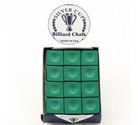 12 x SILVER CUP Snooker Pool Chalk - TOURNAMENT GREEN