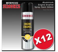 12 x Simoniz Engine Enamel Aluminium Aerosol Car Spray Paint 500ml SIMVHT31D