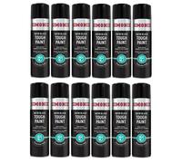 12 x Simoniz Large Tough Satin Black Aerosol Car Auto Spray Paint 500ml