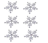12 x Snowflake Sticker Embellishments Sparkly Resin Rhinestone Self Adhesive Stickers for Crafts Christmas Cards