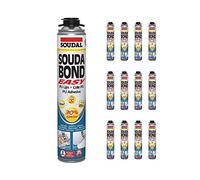 12 x Soudabond Easy Bonding PU Adhesive Soudal Gun Grade Foam Based Fixing Plasterboard Panels