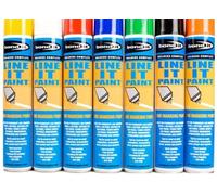 12 X Survey Line Marker Marking Spray Paint 750ml - Blue Permanent
