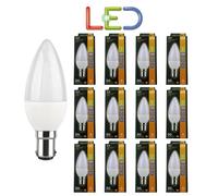 12 X Tcp Led Candle Light Bulb Sbc 3.8W Warm White 2700K B15 Branded Equiv 30W