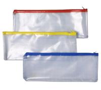 12 x Tuff Bag 33cm x 13cm School Waterproof Storage Strong Pencil Pen Case Zip Wallet