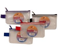 12 x Tuff Bag Mini 13 x 8 cm School Waterproof Storage Strong Pencil Pen Case Zip Wallet