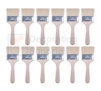 12 x Two Inch Paint Brushes 2" | 50mm Disposable Economy Paint Brush Pack | Laminating Brushes