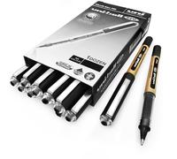 12 x Uni-Ball Eye UB-150-10 Broad Liquid Ink Rollerball Pens - 1.0mm - Black
