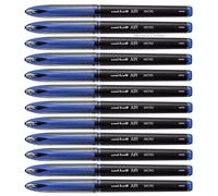 12 x Uni-Ball UBA-188-M AIR Micro 0.5mm Fine Rollerball Pen - BLUE - Pack of 12
